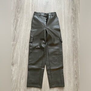 Wilfred olive green leather pants